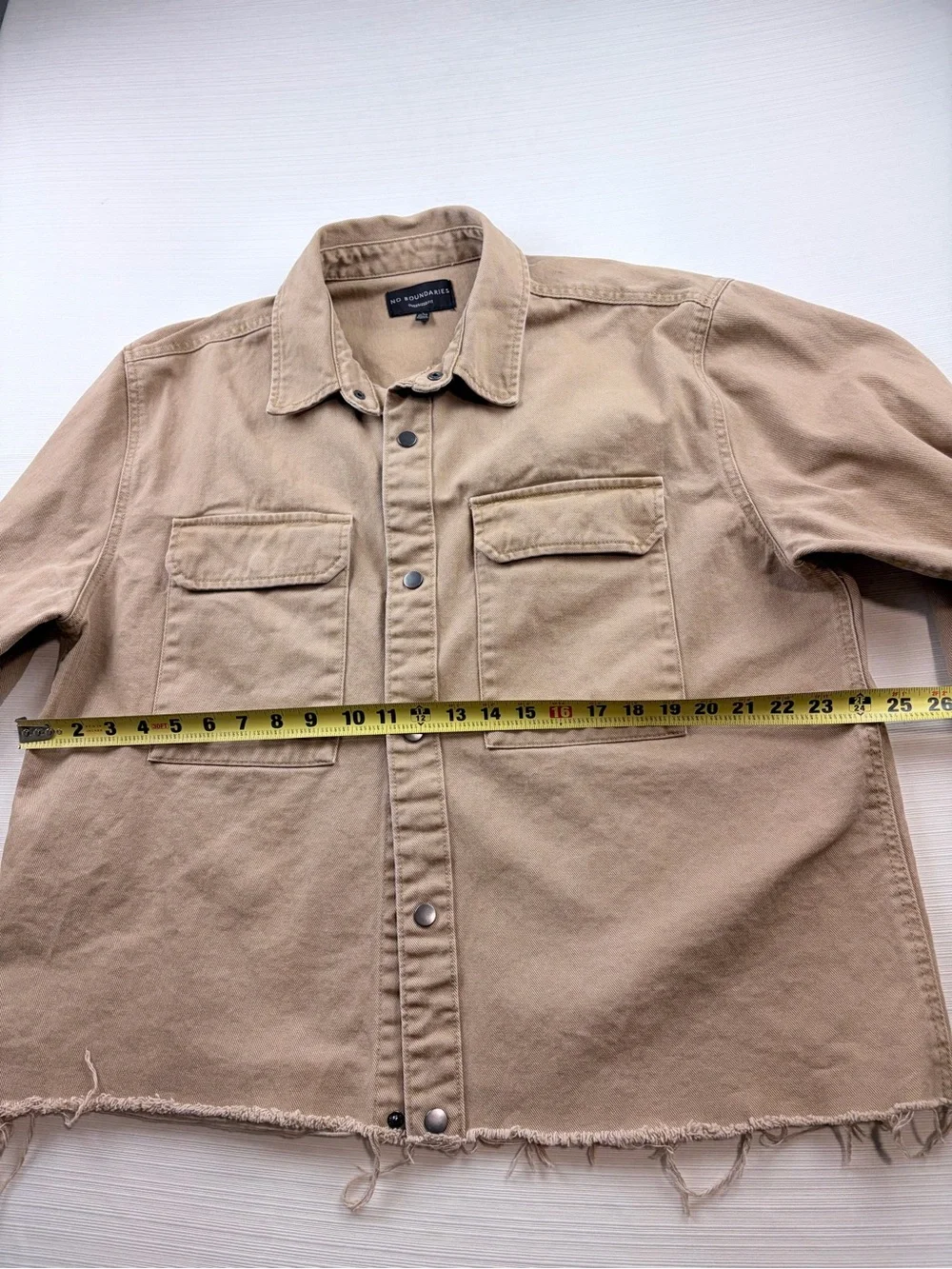 No Boundaries Tan Oversized Fit Jacket